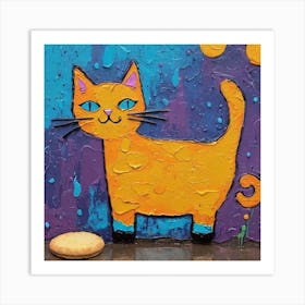 Adorable Orange Cat Art Print