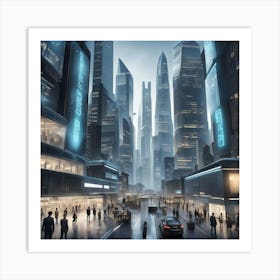 Futuristic Cityscape 4 Art Print