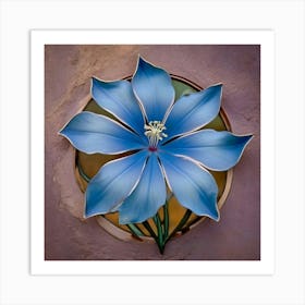 Blue Flower 03 - Watercolor - Botanical Range Art Print