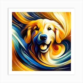 Golden Retriever 01 Art Print