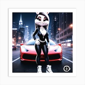 Ferrari Jordan Bunny Art Print