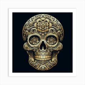 Day Of The Dead Skull 15 Art Print