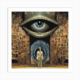 Man Standing In Front Of An Eye Art Print