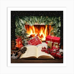 Firefly Journal, Christmas, Holiday, Scene, Festive, Winter, Cozy, Decorative, Nostalgic, Snow, Fami Art Print