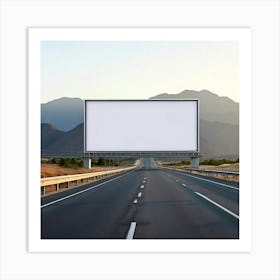 Mock Up Blank Billboard Roadside Advertising Large Outdoor Customizable Template Unprinted (26) Art Print