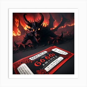 Demon Ticket 1 Art Print