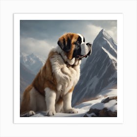 St Bernard 60 Art Print