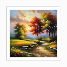 Autumn Path 4 Art Print