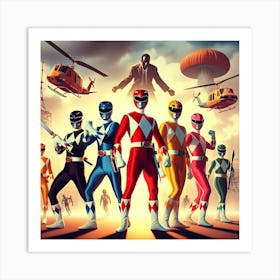 Power Rangers 6 Art Print