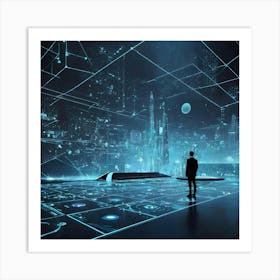 Futuristic Cityscape 3 Art Print