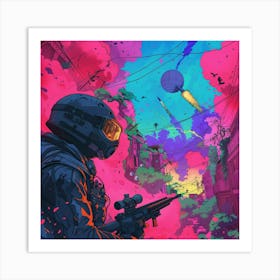 Soldier With A Gun 1 Art Print