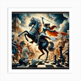 Knights Of Chess3 Art Print