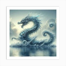 Ice Dragon Canvas Art Art Print