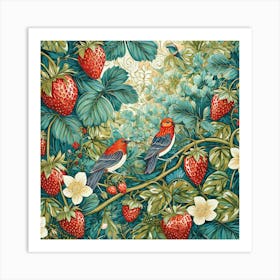 Strawberry Garden 1 Art Print