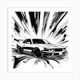 Nissan Gtr Art Print