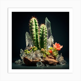 Cactus and Stones 3 Art Print