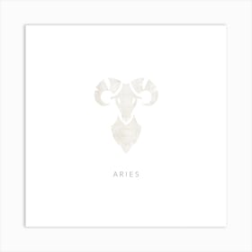 Aries Zodiac Square Art Print