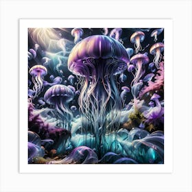 Farout Jellyfish 6 Art Print