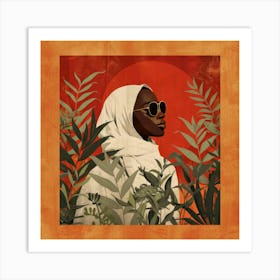 Woman In A Hijab Art Print