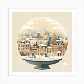 Edinburgh Scotland 4 Snowglobe Art Print