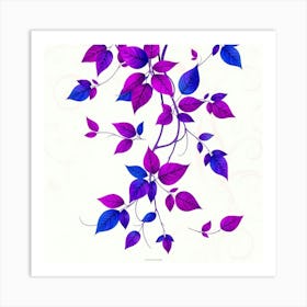 Purple Leaves 2 Art Print