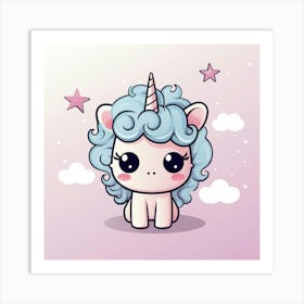 Cute Unicorn 672 Art Print