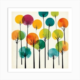 Colorful Trees 4 Art Print