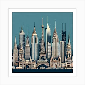 New York City Skyline 1 Art Print