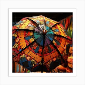 Colorful Umbrella Art Print