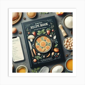 Digital Recipe Book 1 Art Print