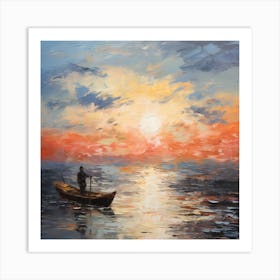 Monet's Brushed Dreamscape Art Print