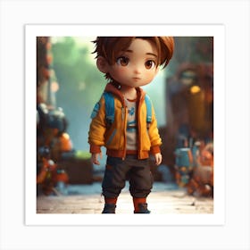 Boy In A Yellow Jacket Art Print