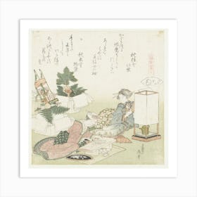 A Comparison Of Genroku Poems And Shells, Katsushika Hokusai 1 Art Print