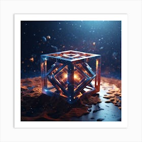 Leonardo Diffusion Xl 4d Cube Tesseract Interfering With The U 1 Art Print