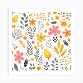 Floral Pattern 1 Art Print