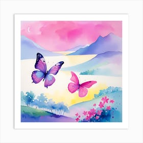 Butterflies In The Sky 11 Art Print