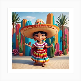 Mexican Girl 43 Art Print