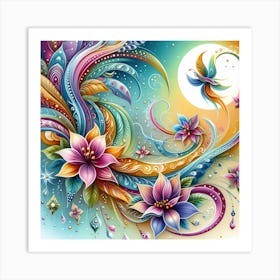 Colorful Flowers 5 Art Print