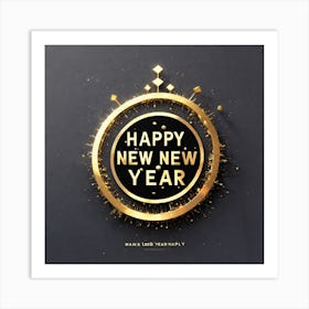 Happy New Year Background 4 Art Print