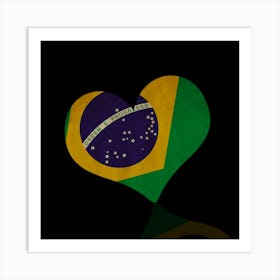 Brazil Flag Art Print