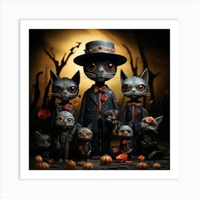 'The Cat Family' Art Print