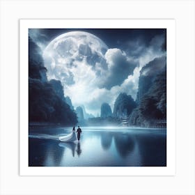 Full Moon Lovers Art Print