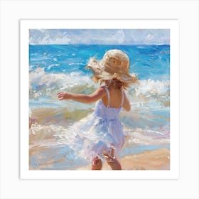 Little Girl On The Beach Art Print