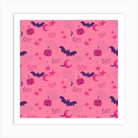 Pink Pumpkin On Pink Art Print