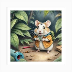 Mouse In The Woods Art Print