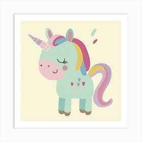 Charming Illustration Unicorn 4 Art Print