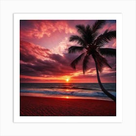 Sunset At The Beach 774 Art Print