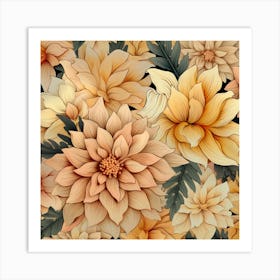 Dahlias Art Print