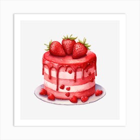 Strawberry Cake 13 Art Print