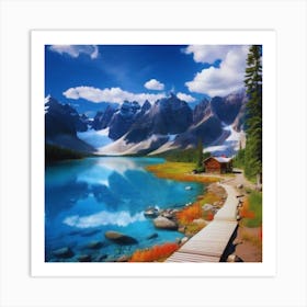 Lake In The Mountains 1 Art Print